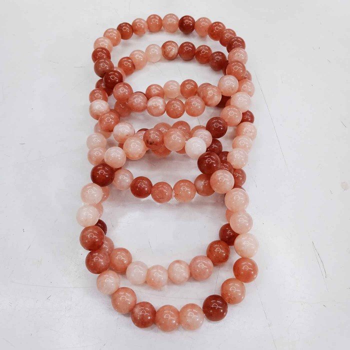Pink Jade Bracelet - Detoxification, helping to cleanse the body
