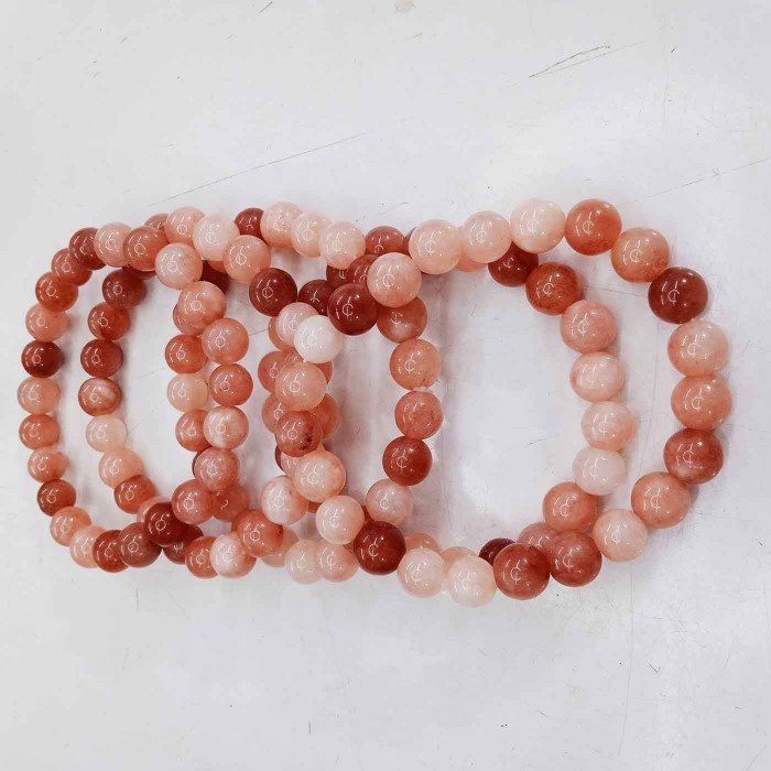 Pink Jade Bracelet - Detoxification, helping to cleanse the body