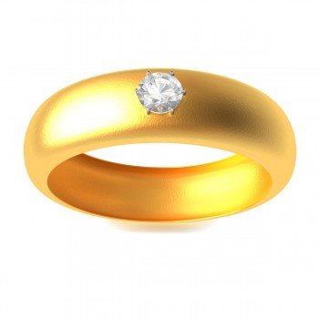 Solitaire American Diamond Band Ring