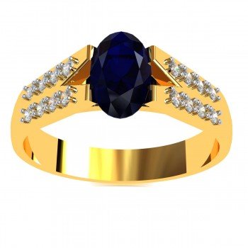 Blue Sapphire Infinity Band Ring