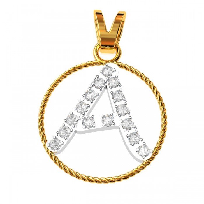 Alphabet American Diamond Pendant