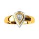 Pear American Diamond Solitaire Ring