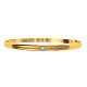 Three Stone Gold Bangle