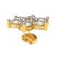 Cluster American Diamond Gold Earring