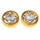 Gold Solitaire Stud Earring