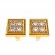 Four American Diamond Gold Stud Earring