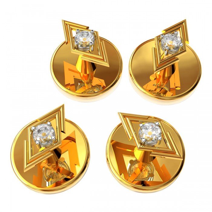 American Diamond Gold Buttons
