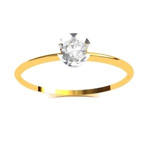 Solitaire American Diamond Ring