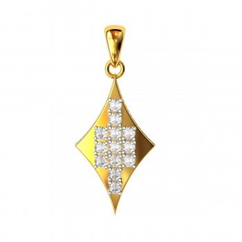 American Diamond Barfi Pendant