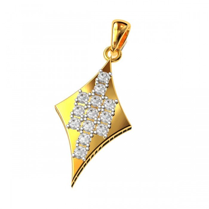 American Diamond Barfi Pendant