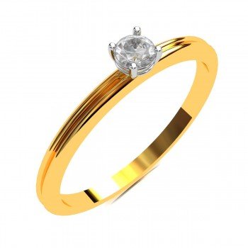 Single Solitaire American Diamond Ring