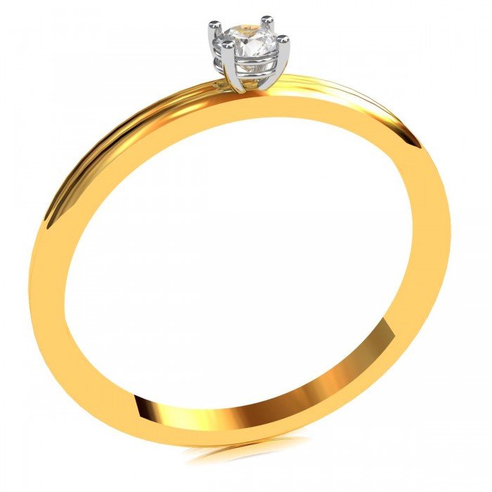 Single Solitaire American Diamond Ring