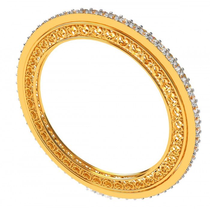 Heart Jali Diamond Bangle