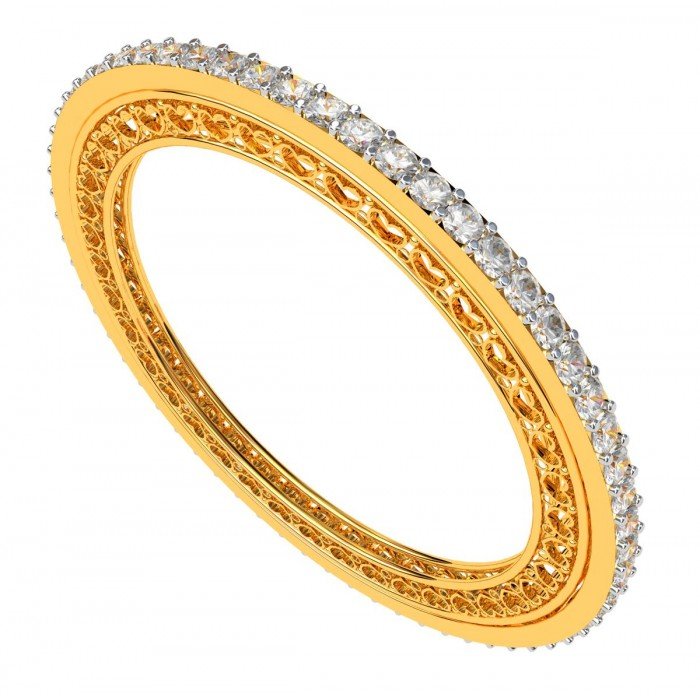 Heart Jali Diamond Bangle