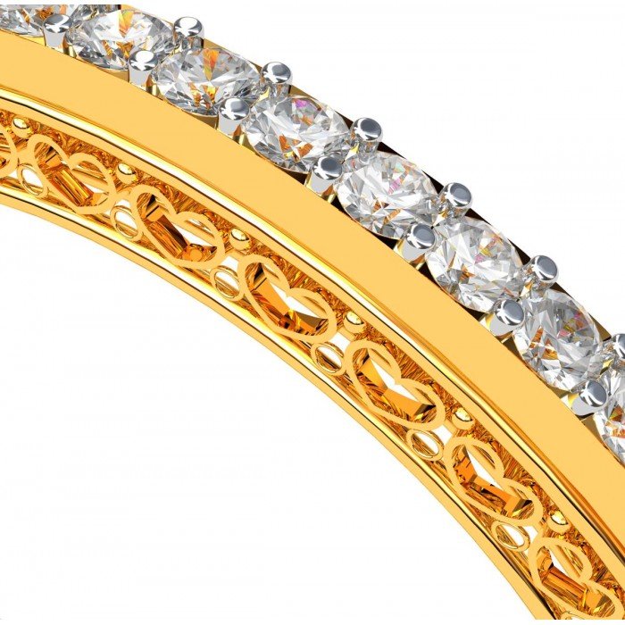 Heart Jali Diamond Bangle