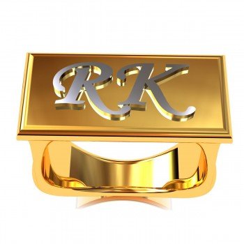Couple First Letter Ring