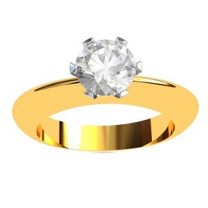 Solitaire American Diamond Wedding Engagement Rings