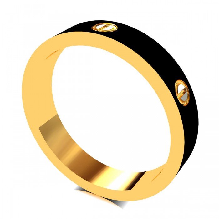 Enamel Gold Band Ring
