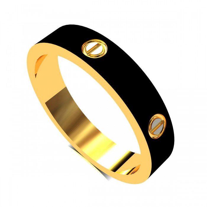 Enamel Gold Band Ring