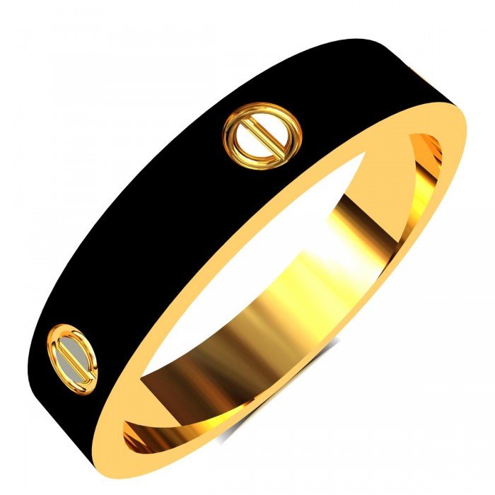 Enamel Gold Band Ring