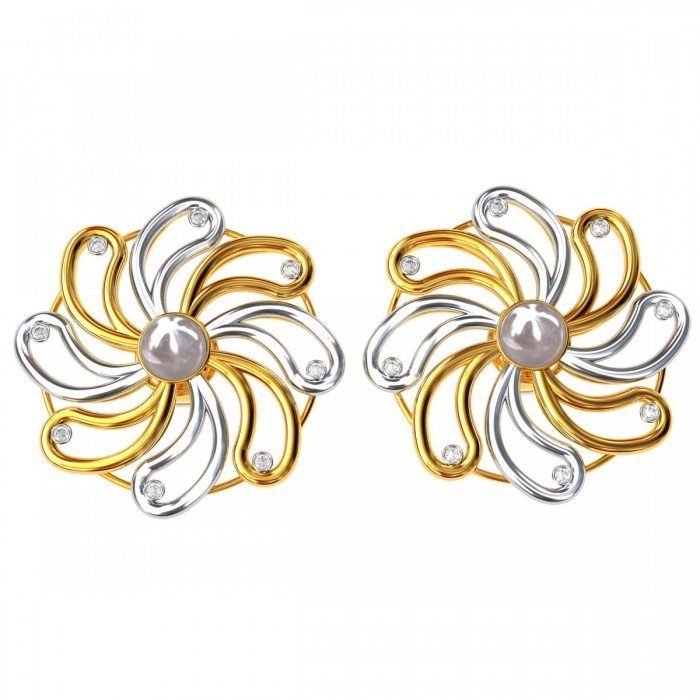 American Diamond Pearl Earring