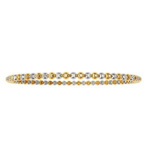 Gold Diamond Ball Bangle