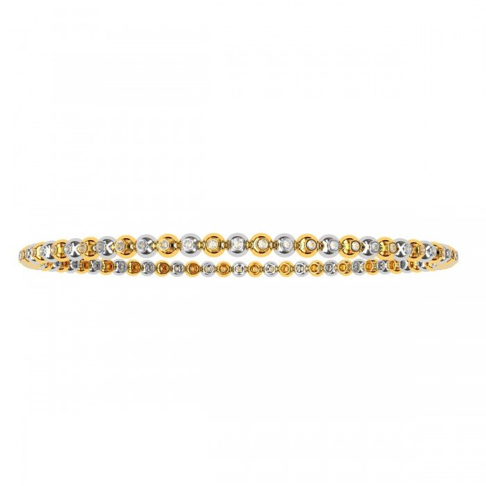 Gold Diamond Ball Bangle