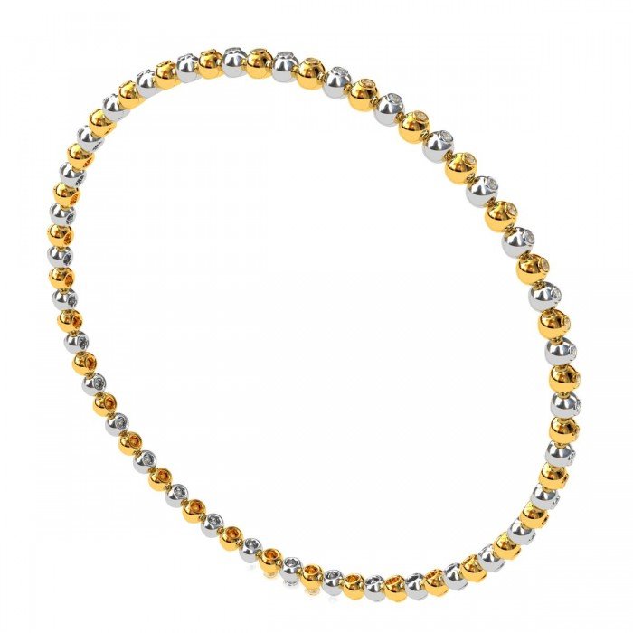 Gold Diamond Ball Bangle