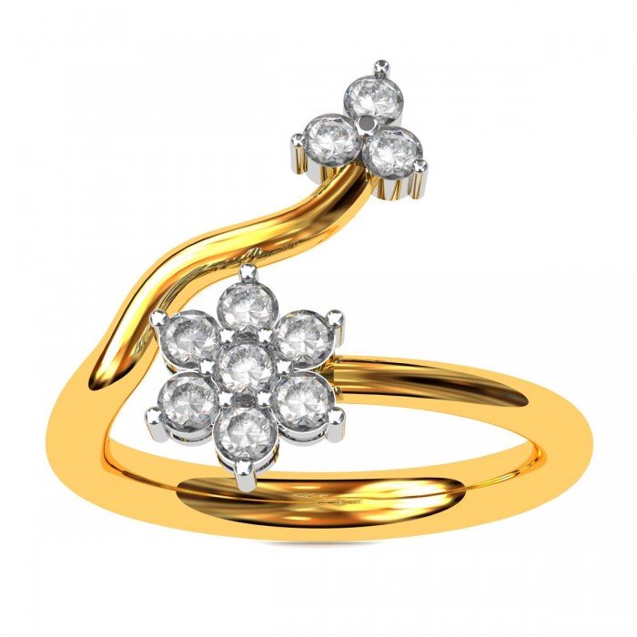 Cluster American Diamond Ring