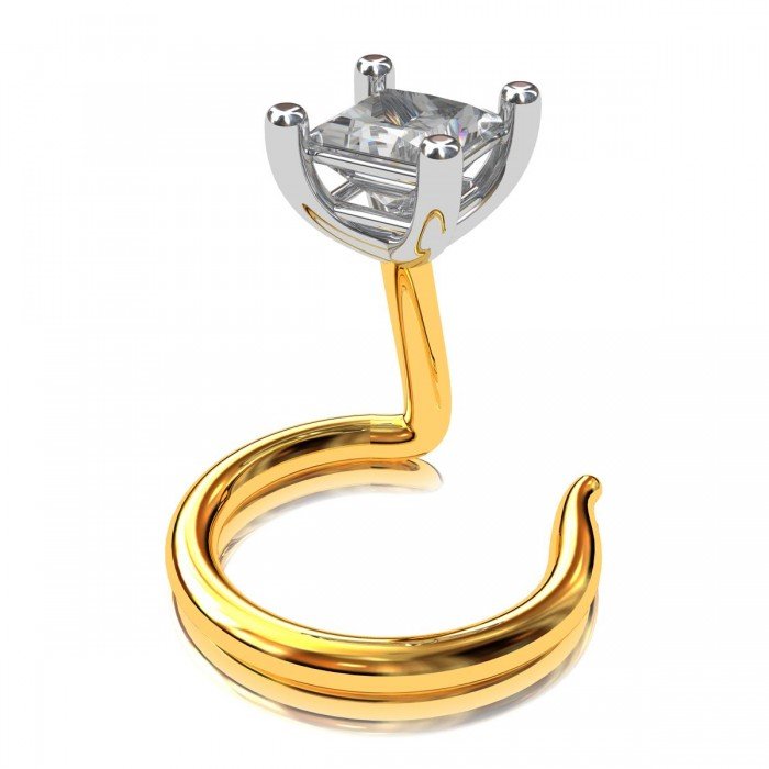 Princess American Diamond Nose Pin