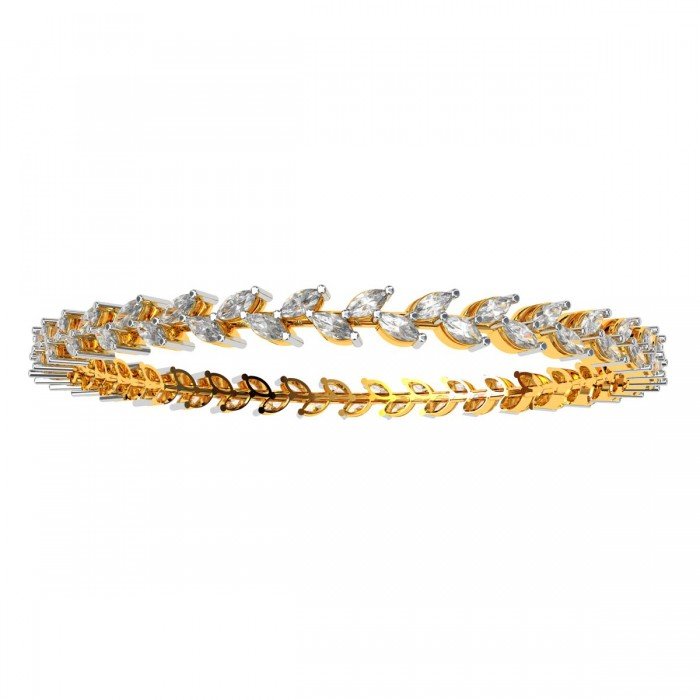 Zig Zag Diamond Marquise Bangle