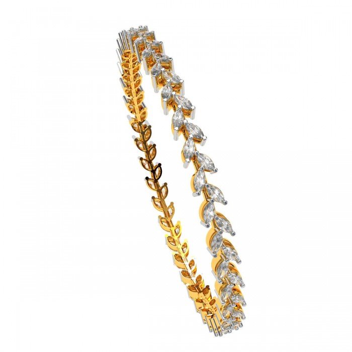 Zig Zag Diamond Marquise Bangle