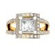 Princess American Diamond Solitaire Ring