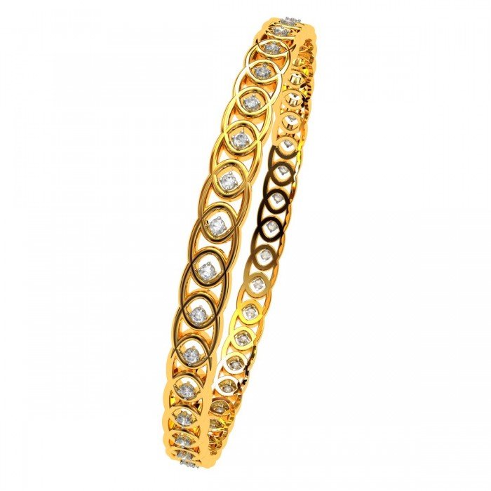 Latest Gold American Diamond Bangle