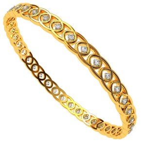 Latest Gold American Diamond Bangle