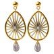 American Diamond Pearl Drop Earring