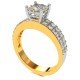 Princess American Diamond Solitaire Wedding Band