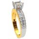 Princess American Diamond Solitaire Wedding Band