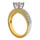 Princess American Diamond Solitaire Wedding Band