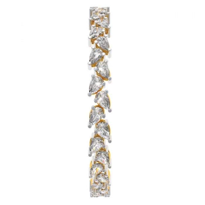 Zig Zag Diamond Pear Bangle