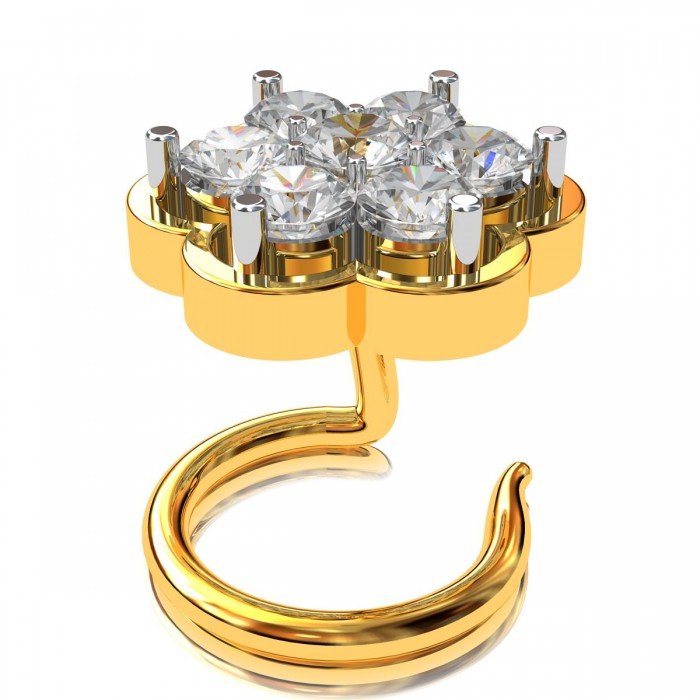 Cluster American Diamond Nose Pin