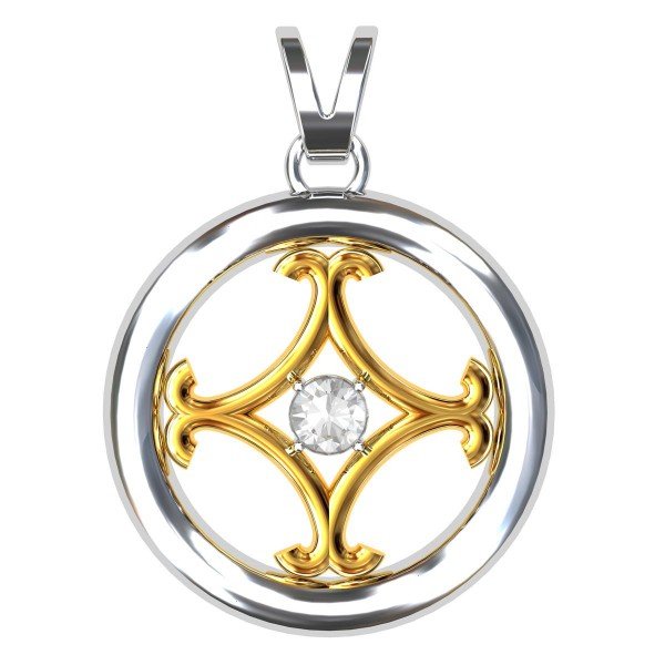 Round American Diamond Pendant Round American Diamond Pendant