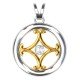 Round American Diamond Pendant