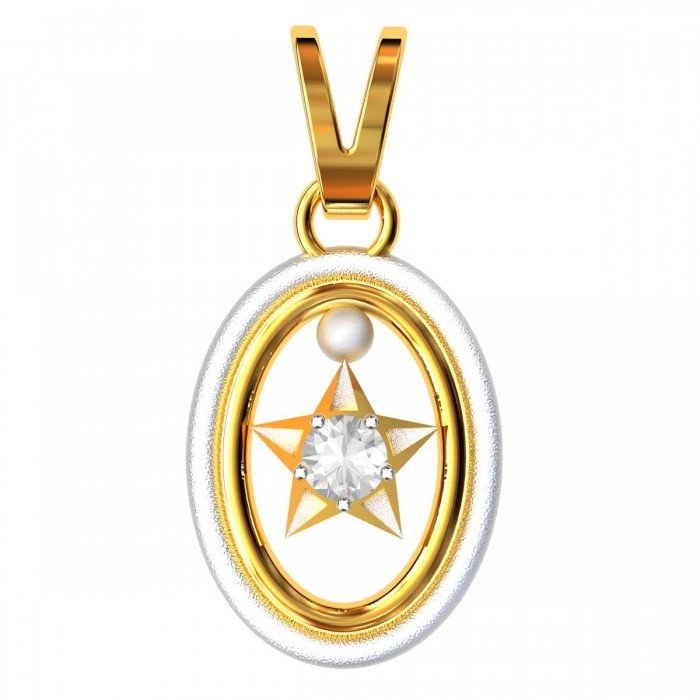 Oval Shape Star Pendant