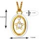 Oval Shape Star Pendant