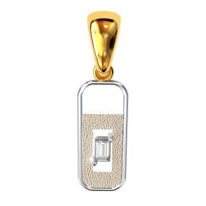 Fashion American Diamond Baguette Pendant