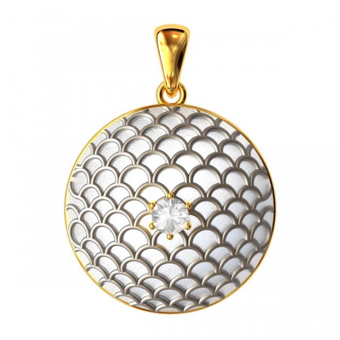 American Diamond Round Pendant