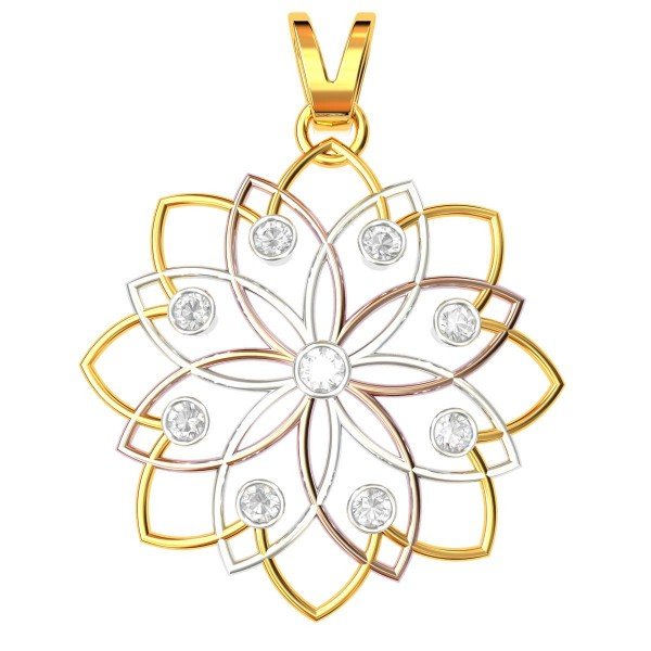 Round Shape American Diamond Pendant Round Shape American Diamond Pendant