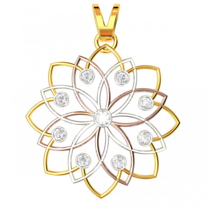 Round Shape American Diamond Pendant