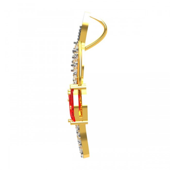 Ruby American Diamond Fashion Pendant